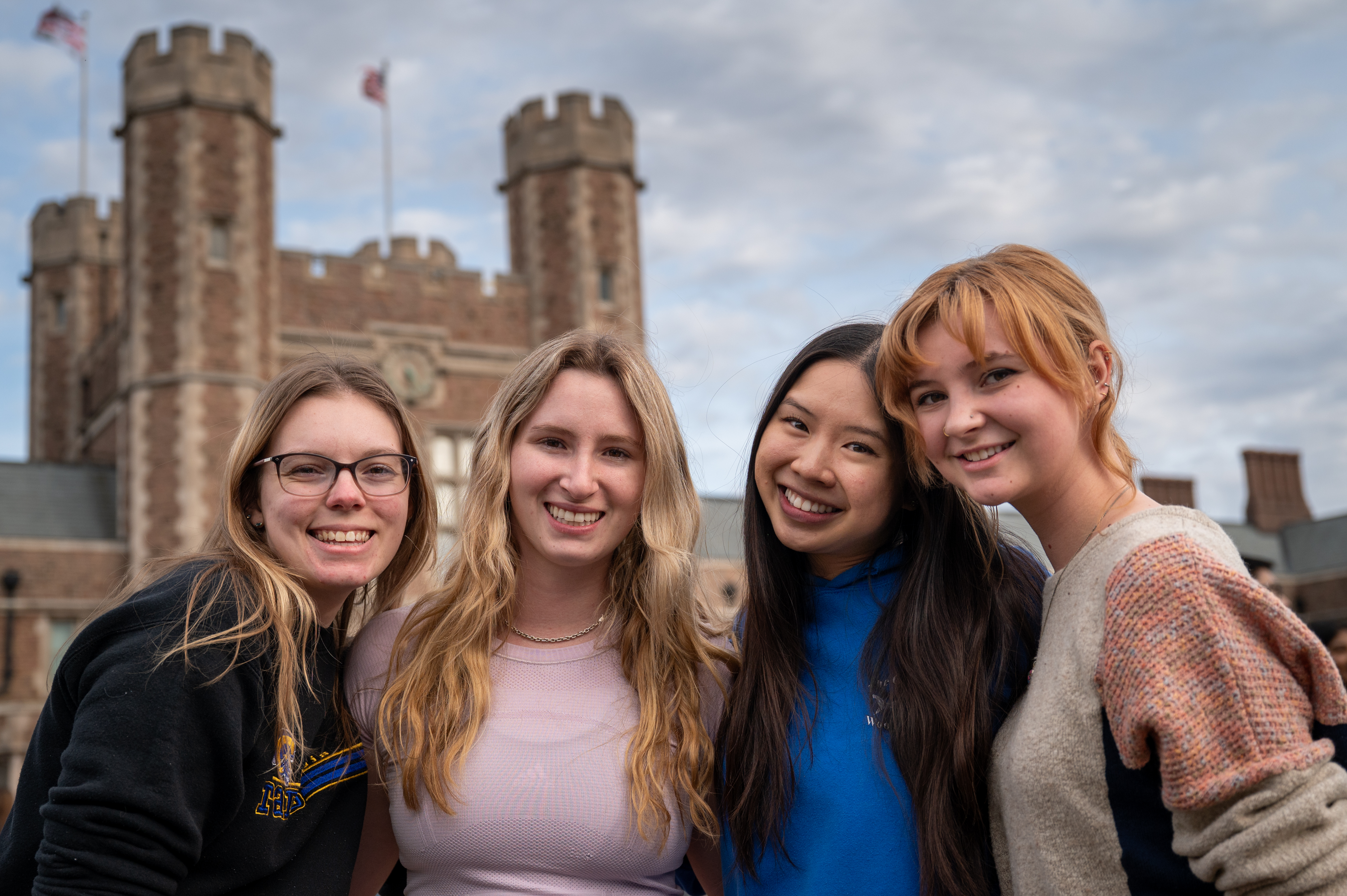 Students smiling for the camera at the 2026 Class Toast. 