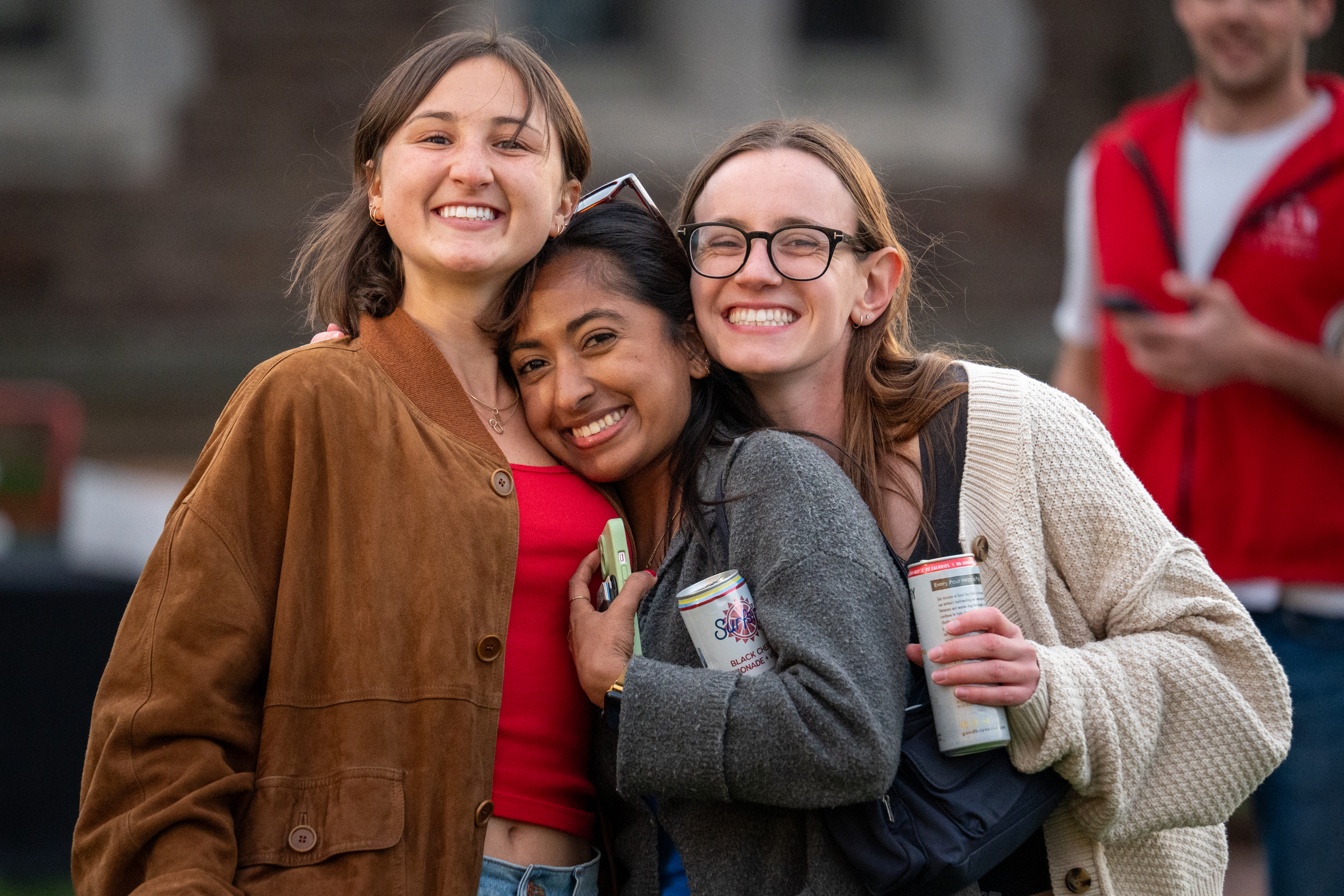 Students smiling for the camera at the 2026 Class Toast. 